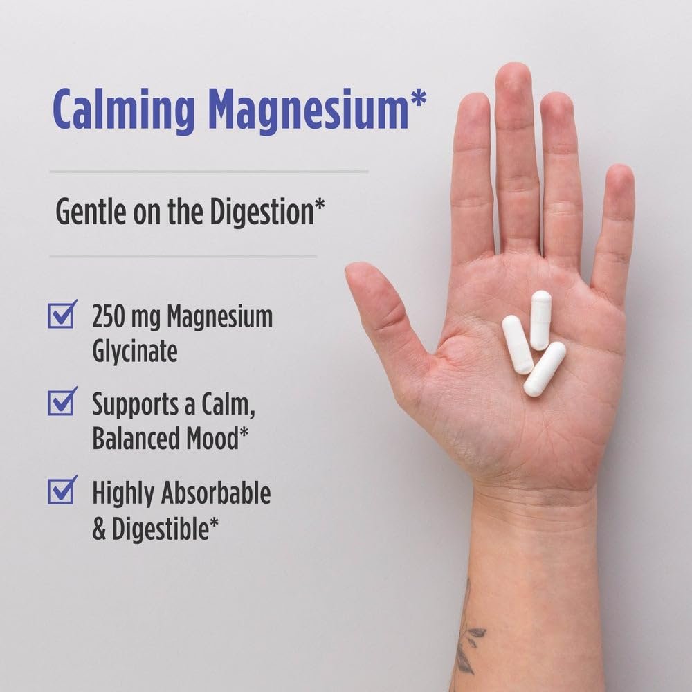 Nordic Naturals Vegetarische Magnesiumglycinat Kapseln, ungesüßt, 90 Stück – 250 mg Magnesium pro Portion – Hoch bioverfügbare Unterstützung für Muskel- & Herz-Kreislauf-Funktion – Nicht-GVO – 30 Portionen