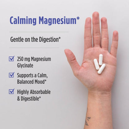 Nordic Naturals Vegetarische Magnesiumglycinat Kapseln, ungesüßt, 90 Stück – 250 mg Magnesium pro Portion – Hoch bioverfügbare Unterstützung für Muskel- & Herz-Kreislauf-Funktion – Nicht-GVO – 30 Portionen