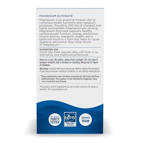 Nordic Naturals Vegetarische Magnesiumglycinat Kapseln, ungesüßt, 90 Stück – 250 mg Magnesium pro Portion – Hoch bioverfügbare Unterstützung für Muskel- & Herz-Kreislauf-Funktion – Nicht-GVO – 30 Portionen