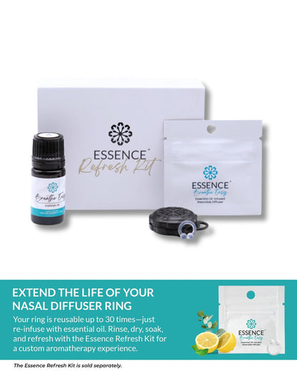 HONÉ Essence Aromatherapie Nasaler Diffuser – Atemwegserfrischendes Duftöl Nasenring Set – Persönlicher Duftclip für Reisen, Arbeit & Alltag – Hergestellt in den USA (3er Pack)