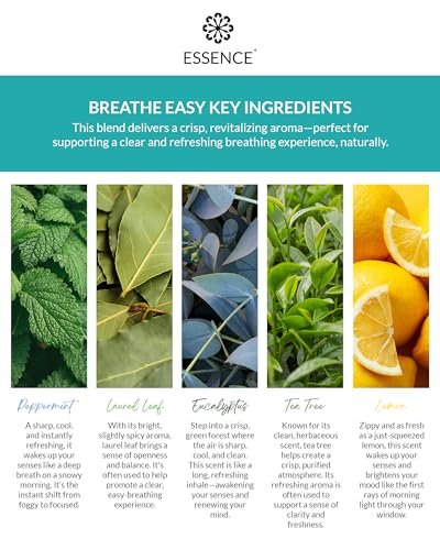 HONÉ Essence Aromatherapie Nasaler Diffuser – Atemwegserfrischendes Duftöl Nasenring Set – Persönlicher Duftclip für Reisen, Arbeit & Alltag – Hergestellt in den USA (3er Pack)
