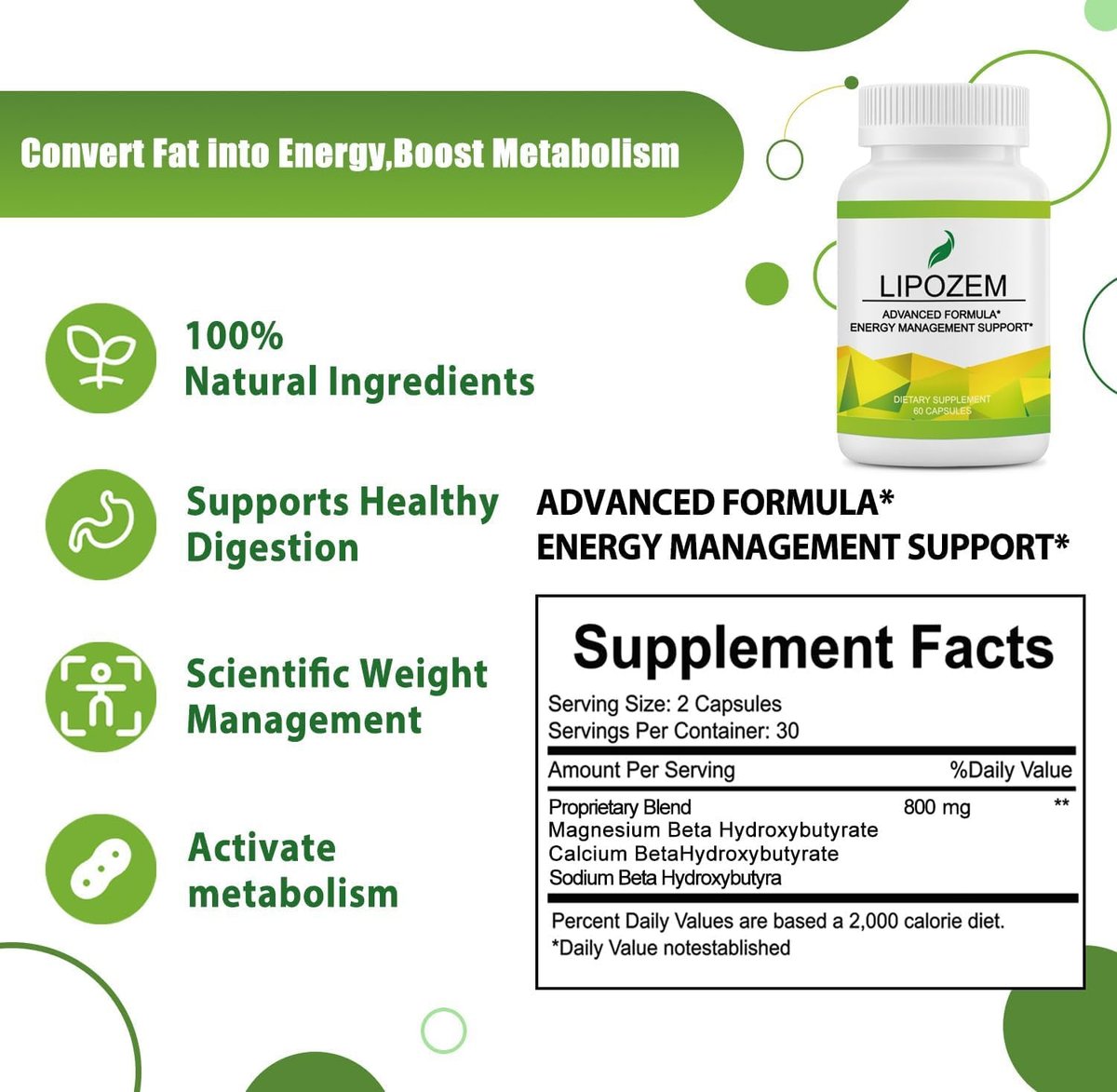 Advanced BHB Kapseln – Unterstützt natürliches Gewichtsmanagement, vegan, glutenfrei, non-GMO, 60 Kapseln