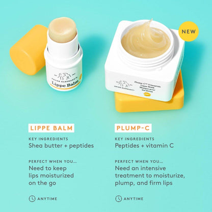 Drunk Elephant Plump-C Tripeptide Lippe Mask – 20 g / 0,7 oz – Klinische Clean Skincare – Tierversuchsfrei – Ohne ätherische Öle, Silikone und Duftstoffe