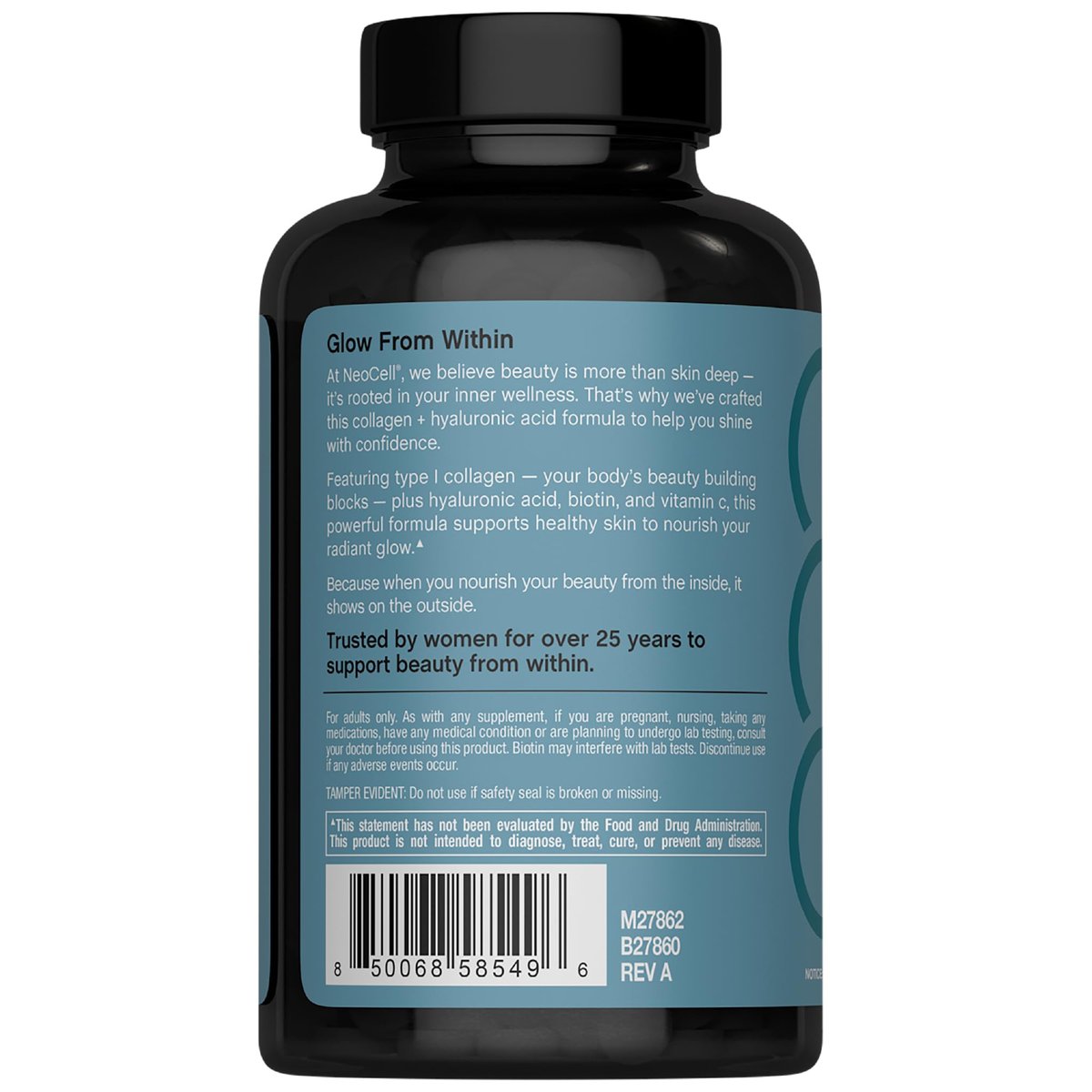 NeoCell Marine Collagen Peptide Kapseln | 180 Kapseln | mit Hyaluronsäure | Doppelte Stärke | Für Nägel, Haut & Haare