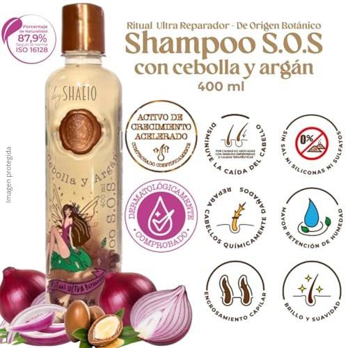 RITUAL BOTANICO Onion Shampoo mit Zwiebel- und Arganöl – Ultrareparierendes S.O.S. Shampoo für beschleunigtes Haarwachstum, mehr Fülle, Glanz und Geschmeidigkeit – 400 ml