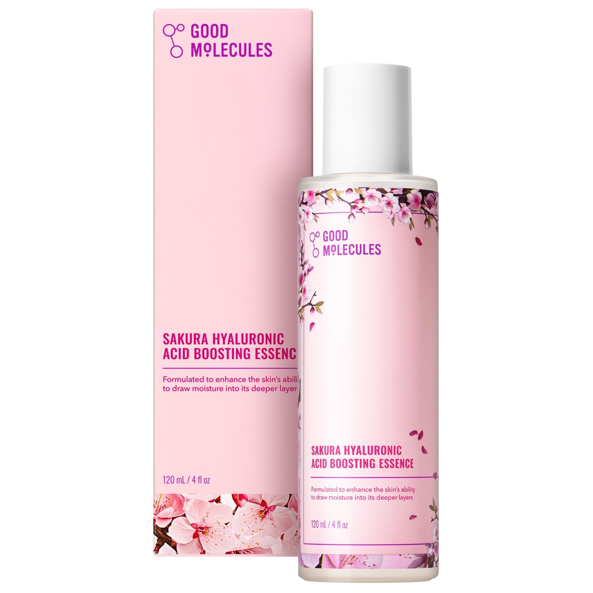 Good Molecules Sakura Hyaluronic Acid Boosting Essence – Ultra-feuchtigkeitsspendende Gesichtspflege für Hydration, Straffung, Anti-Aging und sofortigen Glow