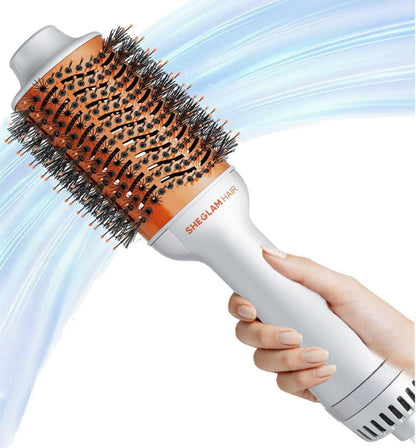 SHEGLAM Ovaler Haarbürsten-Föhn 4-in-1 Heißluftstyler 2,8 Zoll, 3 Heizstufen, Ionenborsten für frizzfreie Blowouts