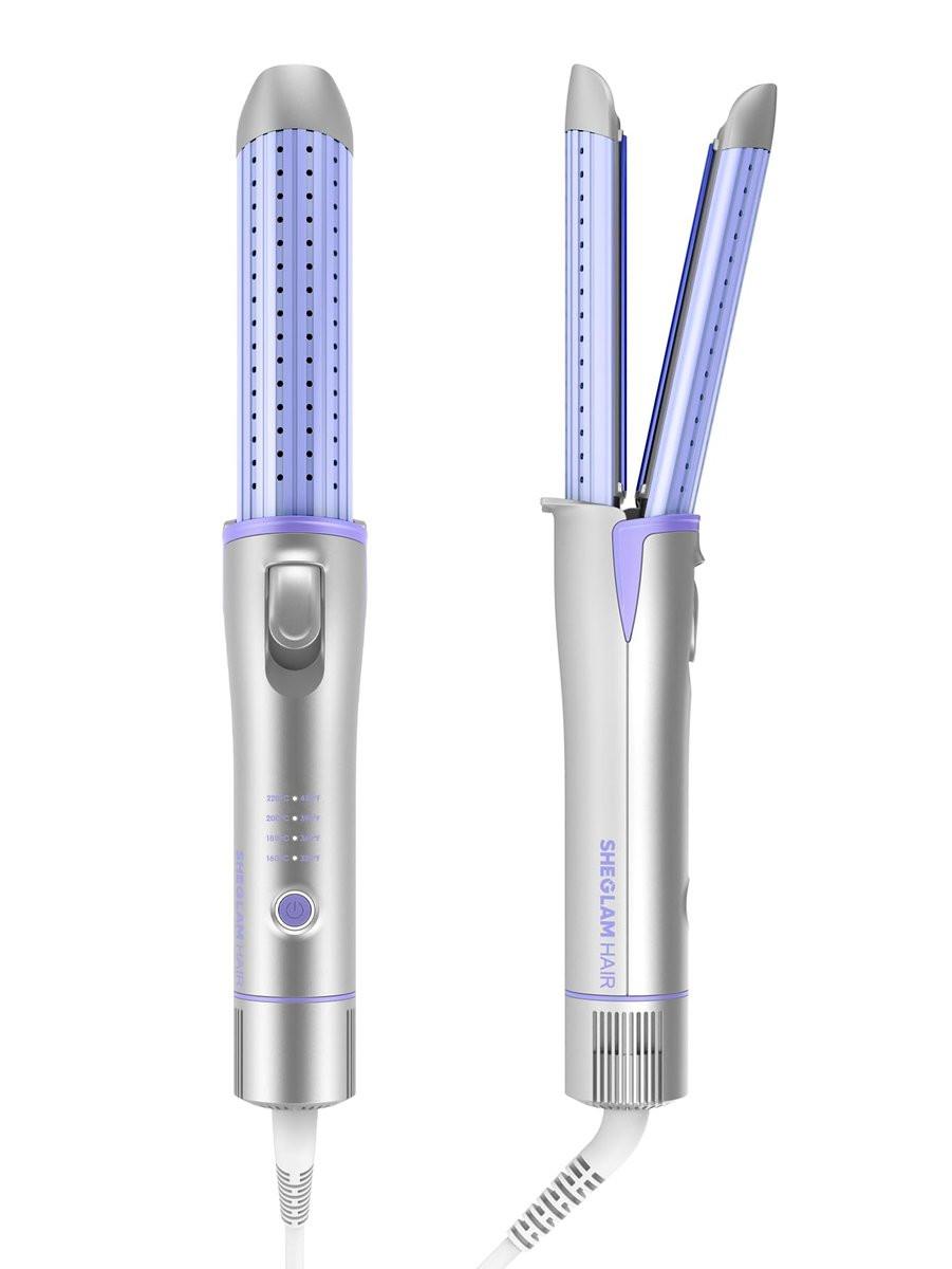 SHEGLAM Hair Cool Lock Airflow Styler – 360° Luftstrom-Lockenstab mit Kühlöffnungen, 4 Temperatureinstellungen, 5,5 Zoll