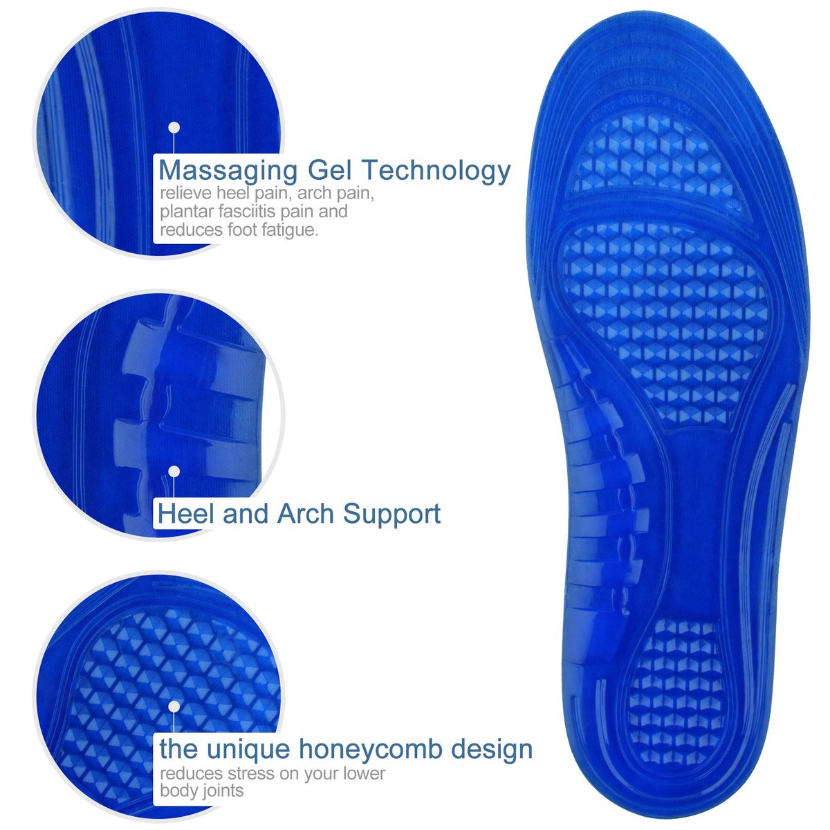 TIESTRA Cushion Gel Schuh-Einlegesohlen für Herren – Stoßdämpfung für Fußentlastung, Komfort Memory Foam Sport Laufsohlen, Fußgewölbeunterstützung Innensohlen für Arbeitsschuhe, Zuschneidbar, Größe US8-12 Schwarz L