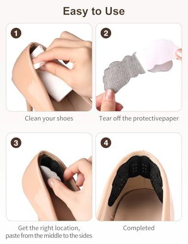 6 Paar Fersenpolster für Schuhe: Fersengripps für Damen und Herren – Fersenkissen, Schuhe zu groß – Ultra beruhigende Fersenschützer gegen Fersenschmerzen, Rutschen, Blasen und Reibung