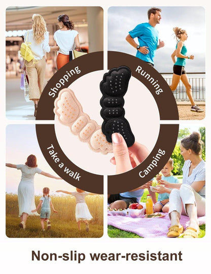 6 Paar Fersenpolster für Schuhe: Fersengripps für Damen und Herren – Fersenkissen, Schuhe zu groß – Ultra beruhigende Fersenschützer gegen Fersenschmerzen, Rutschen, Blasen und Reibung