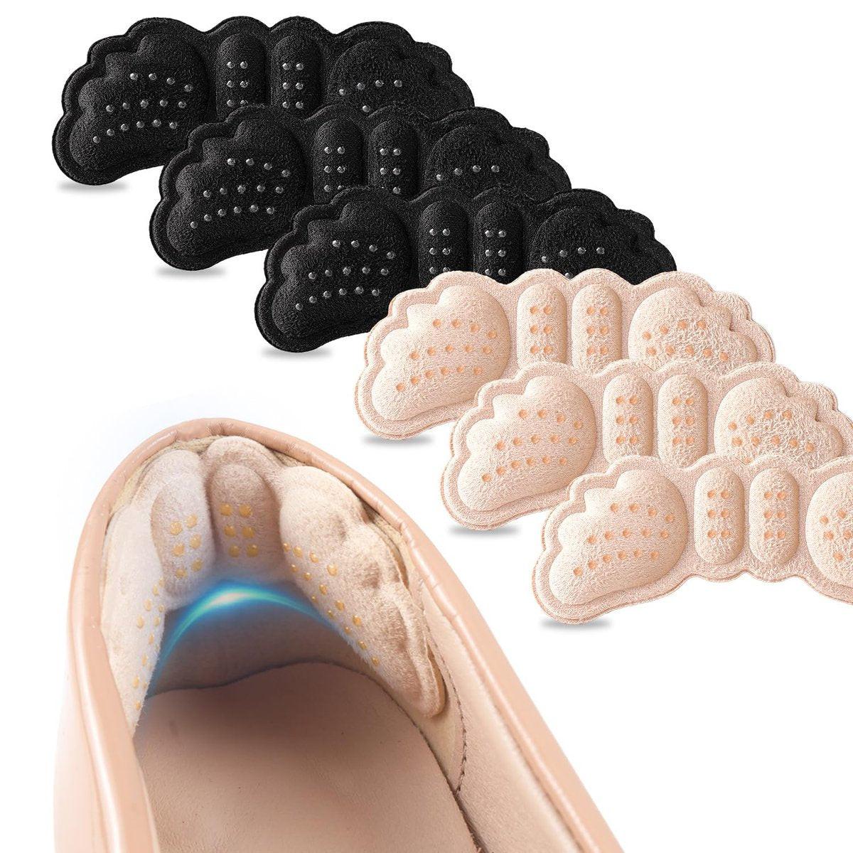 6 Paar Fersenpolster für Schuhe: Fersengripps für Damen und Herren – Fersenkissen, Schuhe zu groß – Ultra beruhigende Fersenschützer gegen Fersenschmerzen, Rutschen, Blasen und Reibung
