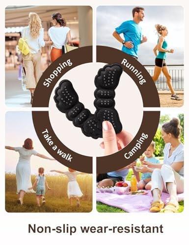 6 Paar Fersenpolster für Schuhe – Fersengriffe für Damen und Herren – Fersenkissen-Einlagen für zu große Schuhe – Ultraberuhigende Fersenschützer gegen Fersenschmerzen, Rutschen, Blasen, Reibung – Schwarz
