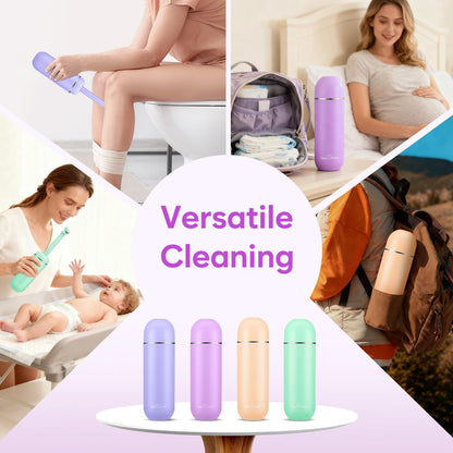 Easy@Home Tragbares Reise-Bidet EPB-01 Pink: Periflasche für die Zeit nach der Geburt – Handdusche für Damenpflege & persönliche Hygiene | 380 ml (12,8 oz)
