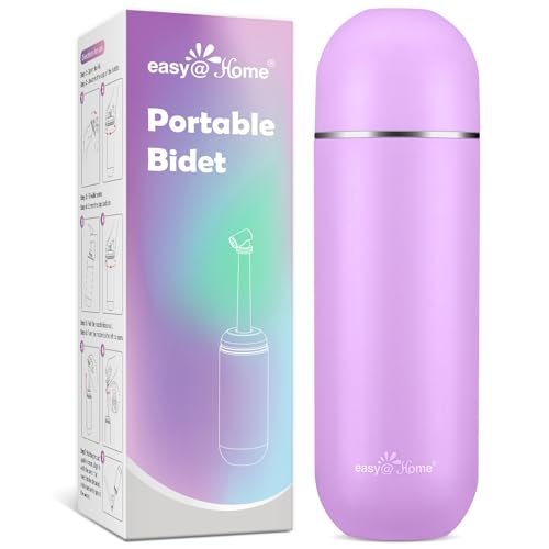 Easy@Home Tragbares Reise-Bidet EPB-01 Pink: Periflasche für die Zeit nach der Geburt – Handdusche für Damenpflege & persönliche Hygiene | 380 ml (12,8 oz)