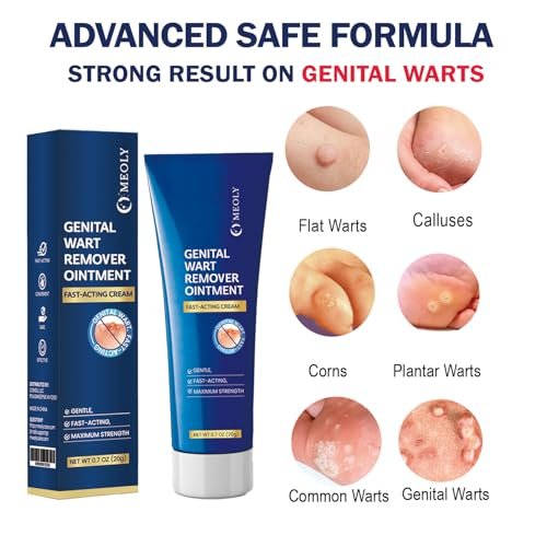 MEOLY Genital Warzen Entferner Creme – Schnell wirkende Salicylsäure Creme für Männer und Frauen
