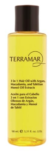 Terramar 3-in-1 Haaröl (98 ml) – mit Argan, Macadamia & Monoi – Pflegt, glättet Frizz, verleiht Glanz – Leicht für alle Haartypen