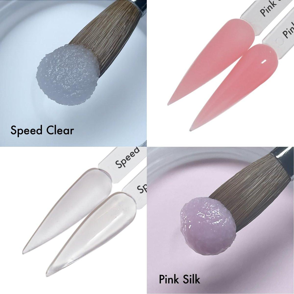 MakarttPro Mini Acryl-Nagelset für Anfänger 12-teilig – Starter-Set mit rosa & klarem Acrylpulver, EMA-Monomer, Kolinsky-Pinsel und Nagelzubehör