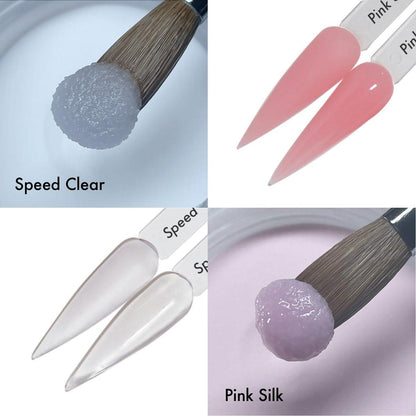 MakarttPro Mini Acryl-Nagelset für Anfänger 12-teilig – Starter-Set mit rosa & klarem Acrylpulver, EMA-Monomer, Kolinsky-Pinsel und Nagelzubehör