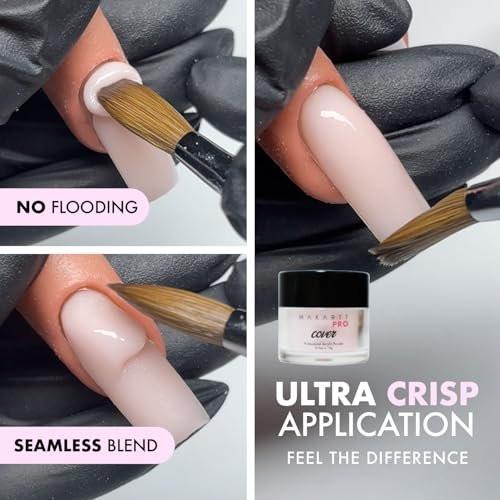 MakarttPro Mini Acryl-Nagelset für Anfänger 12-teilig – Starter-Set mit rosa & klarem Acrylpulver, EMA-Monomer, Kolinsky-Pinsel und Nagelzubehör