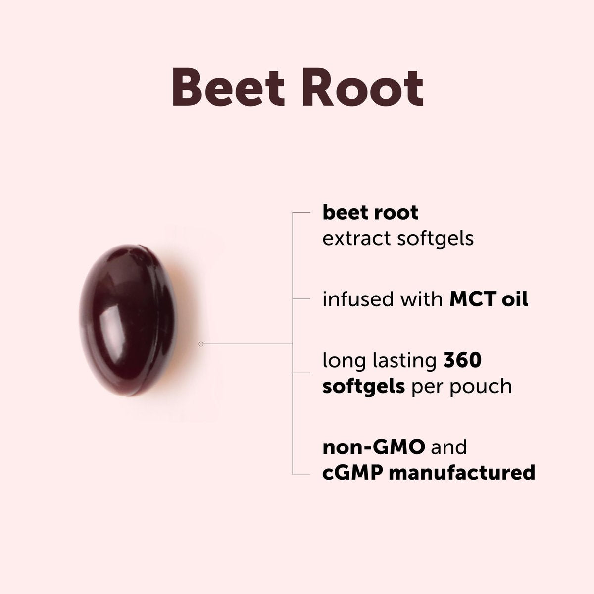Micro Ingredients Rote-Bete-Extrakt, 360 Weichkapseln mit MCT-Öl | Natürliche Rote-Bete-Quelle | Rote-Bete-Ergänzung | Nicht-GMO