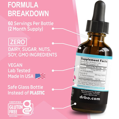 Zeolit-Detox für Kinder Lingo Drops – Natürliche Lingo Zeolith-Tropfen mit methyliertem B12 & D3, reines Clinoptilolith – Flüssig-Detox zur Körperreinigung ab 3 Jahren, 2 oz