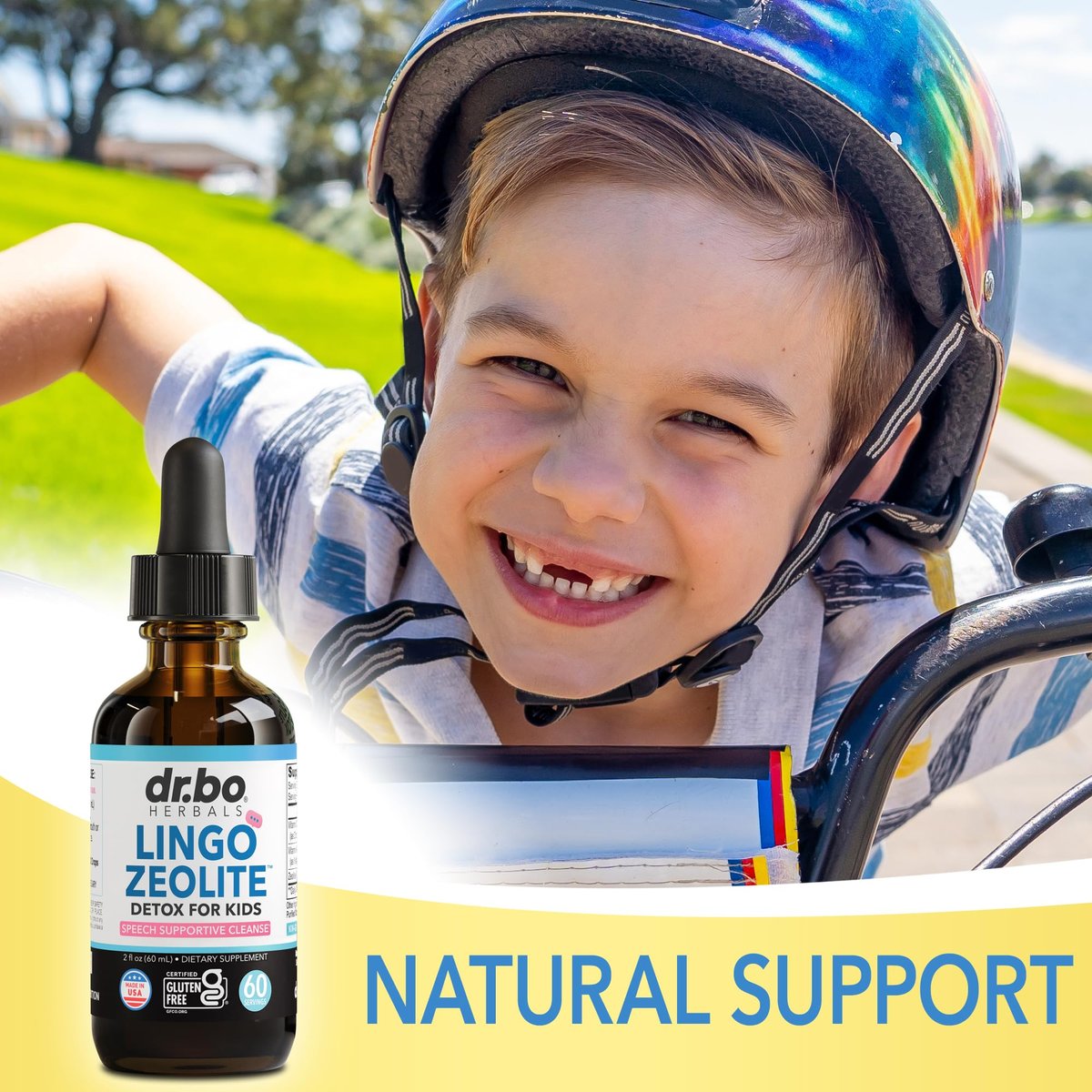 Zeolit-Detox für Kinder Lingo Drops – Natürliche Lingo Zeolith-Tropfen mit methyliertem B12 & D3, reines Clinoptilolith – Flüssig-Detox zur Körperreinigung ab 3 Jahren, 2 oz