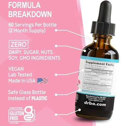 Zeolit-Detox für Kinder Lingo Drops – Natürliche Lingo Zeolith-Tropfen mit methyliertem B12 & D3, reines Clinoptilolith – Flüssig-Detox zur Körperreinigung ab 3 Jahren, 2 oz