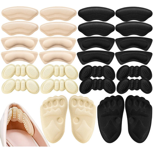 14 Paar Premium Fersenpolster für Damen und Herren – Selbstklebende Fersenkissen für zu große Schuhe, verbesserte Passform und Komfort