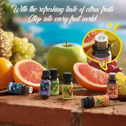 Soulorigin Fruchtige Ätherische Öle Set, Duftöl Set für Diffuser, Aroma Diffuser Öl für Kerzenherstellung - Ananas, Süße Orange, Traube, Grüner Apfel, Blaubeere, Wassermelone