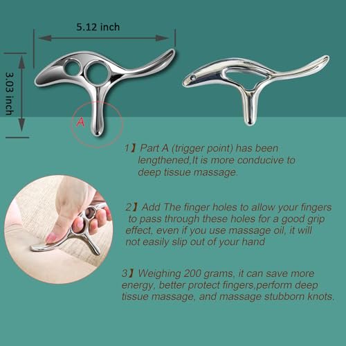 BYYDDIY Gua Sha Trigger Point Massage Tool – Daumenschutz, Tiefengewebsmassage, Muskel Scraper (T)
