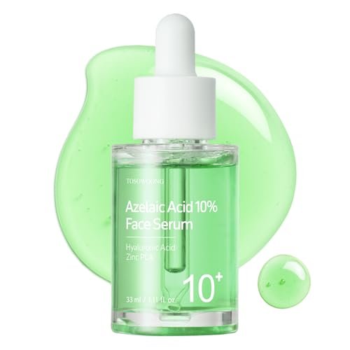 TOSOWOONG Azelainsäure 10% Gesichtsserum – Rötungen lindern, Rosacea-Pflege, Centella Asiatica & Niacinamid für unreine Haut, 33 ml