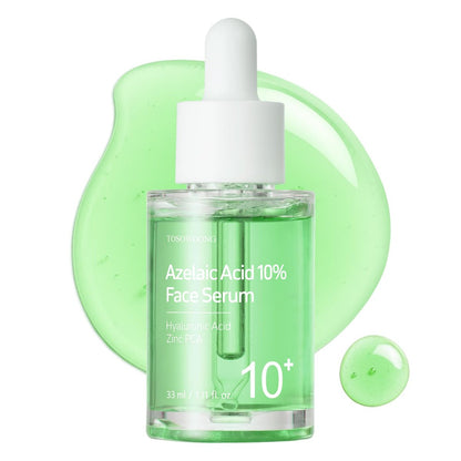 TOSOWOONG Azelainsäure 10% Gesichtsserum – Rötungen lindern, Rosacea-Pflege, Centella Asiatica & Niacinamid für unreine Haut, 33 ml