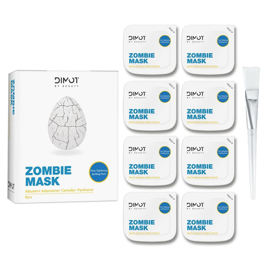 ANCAI 2025 Neue Zombie-Gesichtsmaske, Feuchtigkeitsspendende Hautpflege-Gesichtsmaske, Porenverfeinernde & Straffende Tiefenreinigende Tonmaske (1 Box 8 Stück)