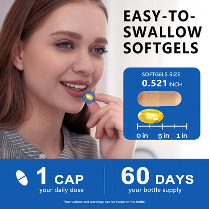 Cortisol Supplements für Frauen und Männer – Softgels mit Phosphatidylserin, Magnesium, Ashwagandha, L-Theanin – Hochabsorbierbare Kortisol-Detox-Kapseln für Entspannung, Stressabbau und besseren Schlaf – Non-GMO, 60 Portionen
