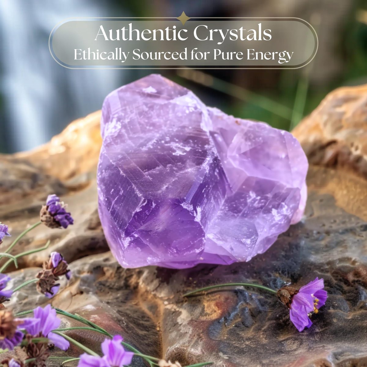Anima Amethyst Kristall - Großer 1,6-2" Tiefvioletter Natürlicher Rohamethyst für Frieden, Klarheit, Schlaf & Intuition - Ethisch Bezogen, Präsentiert in Eleganter Geschenkbox