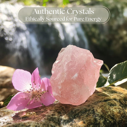 Anima Rosenquarz Kristall – Großer 1,6–2 Zoll Sanfter Rosa Natürlicher Rohstein für Bedingungslose Liebe, Heilung & Harmonie – Ethisch Beschafft, Präsentiert in Elegantem Geschenkkarton