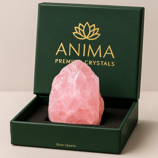 Anima Rosenquarz Kristall – Großer 1,6–2 Zoll Sanfter Rosa Natürlicher Rohstein für Bedingungslose Liebe, Heilung & Harmonie – Ethisch Beschafft, Präsentiert in Elegantem Geschenkkarton