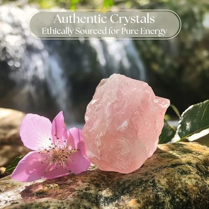 Anima Rosenquarz Kristall – Großer 1,6–2 Zoll Sanfter Rosa Natürlicher Rohstein für Bedingungslose Liebe, Heilung & Harmonie – Ethisch Beschafft, Präsentiert in Elegantem Geschenkkarton