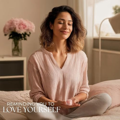 Anima Rosenquarz Kristall – Großer 1,6–2 Zoll Sanfter Rosa Natürlicher Rohstein für Bedingungslose Liebe, Heilung & Harmonie – Ethisch Beschafft, Präsentiert in Elegantem Geschenkkarton