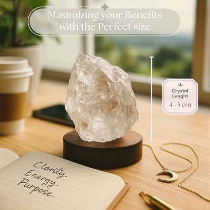Anima Klarer Quarzkristall – Großer Natürlicher Rohstein (4–5 cm) für Klarheit, Energie & Verstärkung – Ethisch Beschafft, Präsentiert in Eleganter Geschenkbox