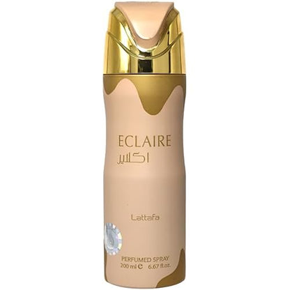 Lattafa Eclaire – Gourmand, süß, blumig, moschusartig – Parfümierter Deo-Spray für Damen, 200 ml