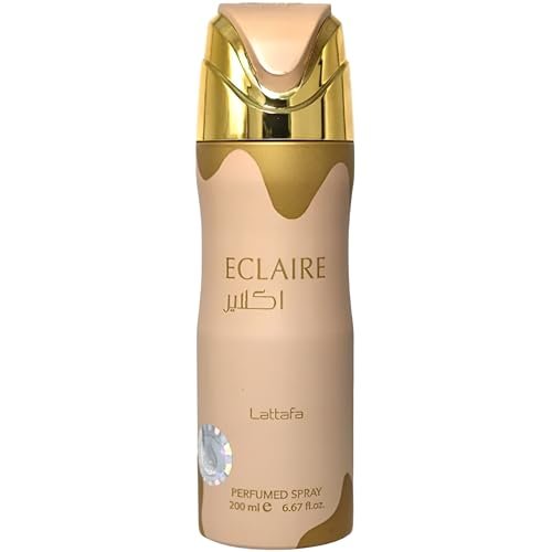 Lattafa Eclaire – Gourmand, süß, blumig, moschusartig – Parfümierter Deo-Spray für Damen, 200 ml