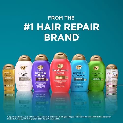 OGX® Erneuerndes Arganöl aus Marokko Haarpflege-Set für unterwegs: Schadenreparatur Shampoo & Conditioner, 2x 88 ml, & OGX® Extra Penetrierende Haaröl-Behandlung, 100 ml, 3-teilig