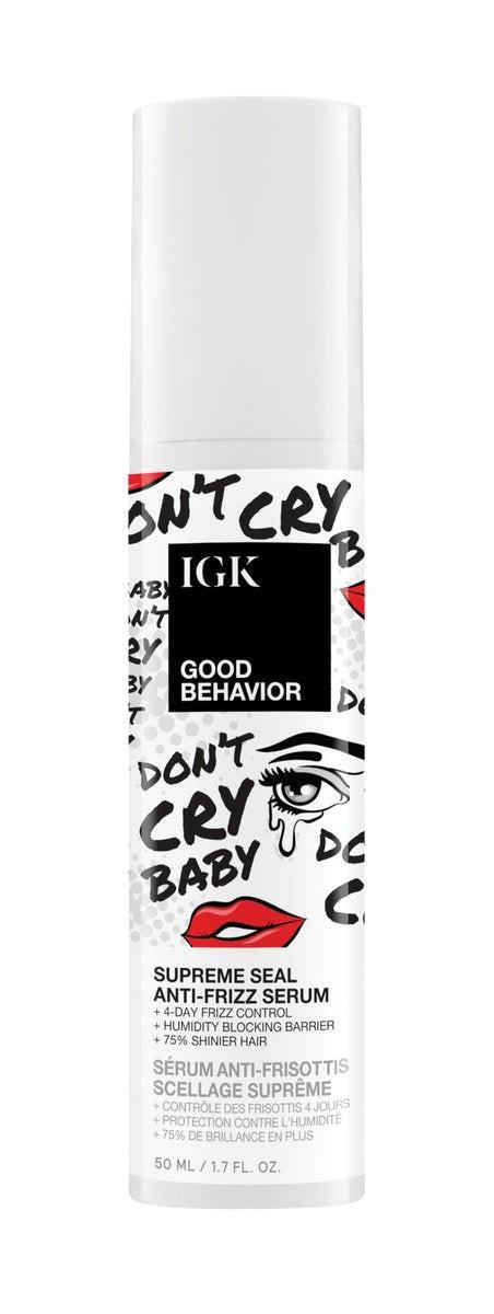 IGK Good Behavior Anti-Frizz Glättungsserum – Verleiht Glanz, schließt Feuchtigkeit aus, UV- und Hitzeschutz, für trockenes, zu Frizz neigendes Haar, 1,3 oz