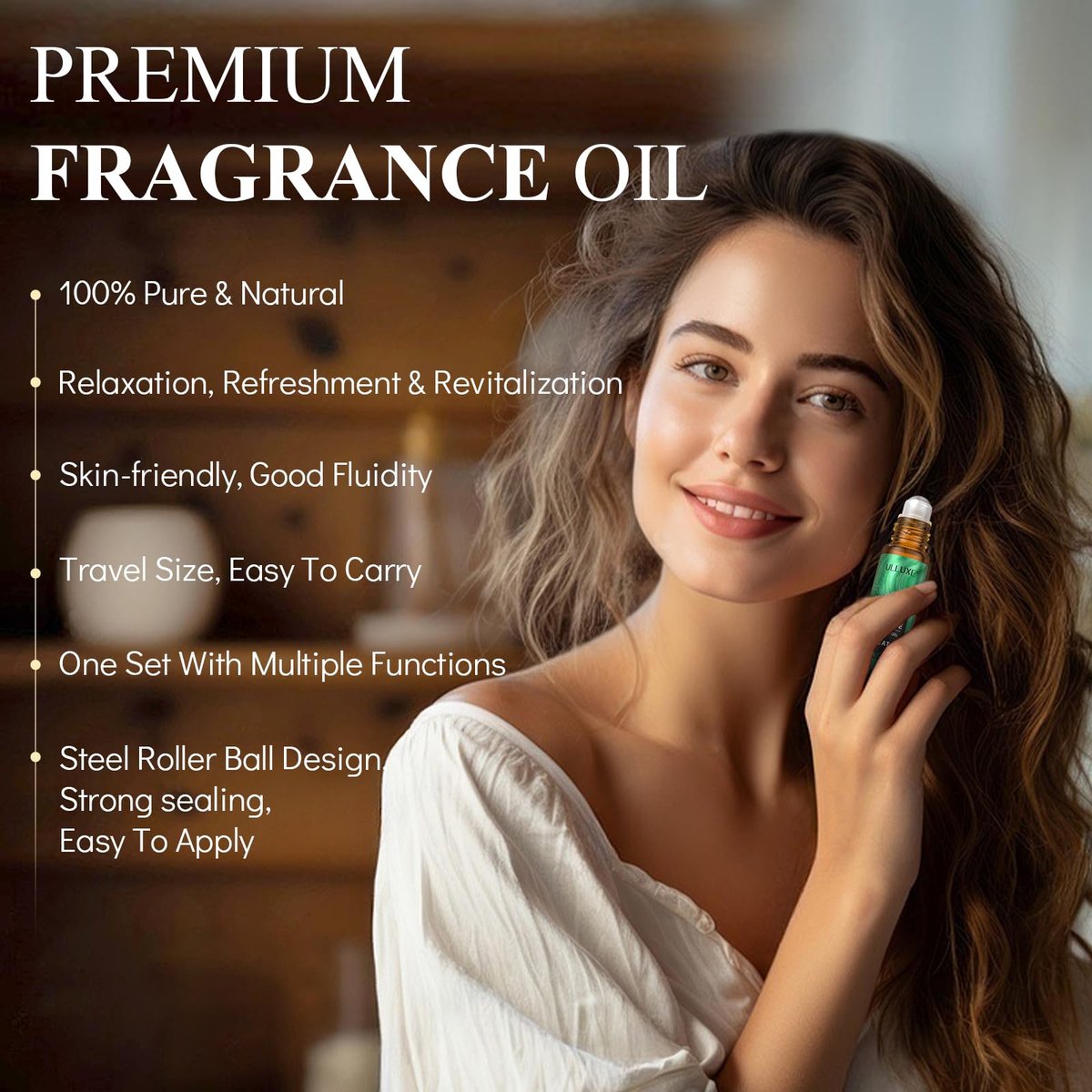 Essential Oils Roll On Set (8er-Pack) – 8 Düfte, Entspannung, Selbstpflege-Geschenke für Frauen, Aromatherapie-Roller-Ölmischungen für die Haut, Geburtstagsgeschenke für Ehefrau, Mutter & Freundin