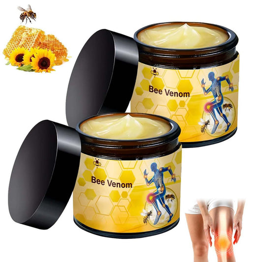 2er-Pack Bienenwachs-Creme, Bienengift-Gel, Professionelle Bienencreme für Rücken, Knie, Hände, Nacken, Füße