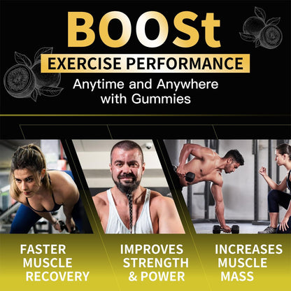 Nutravita NSF-zertifizierte Creatine Gummies – 5 g Creatin-Monohydrat pro Portion – Zuckerfrei, vegan, Passionsfruchtgeschmack – 120 Stück