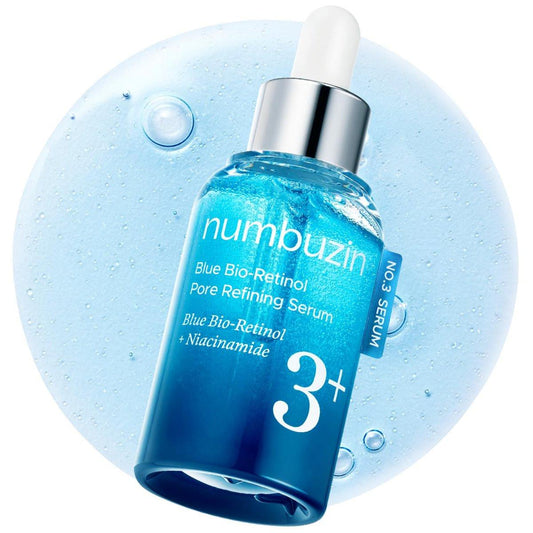 numbuzin No.3 Blue Bio-Retinol Pore Refining Serum – Retinol für Anfänger, straffend, festigend, mit BHA, Niacinamid & Peptid, 30 ml