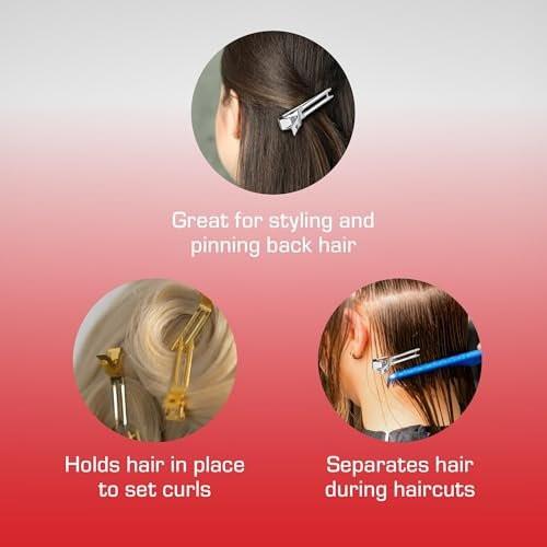 RED by KISS 3-teiliges Styling-Set – 0,3-Zoll Keramik-Tourmalin-Glätteisen, 1/4-Zoll Mini-Lockenstab, 80 Haarklammern – für Kanten, enge Locken, Twist-Frisuren & Frizz-Kontrolle bei kurzem Haar